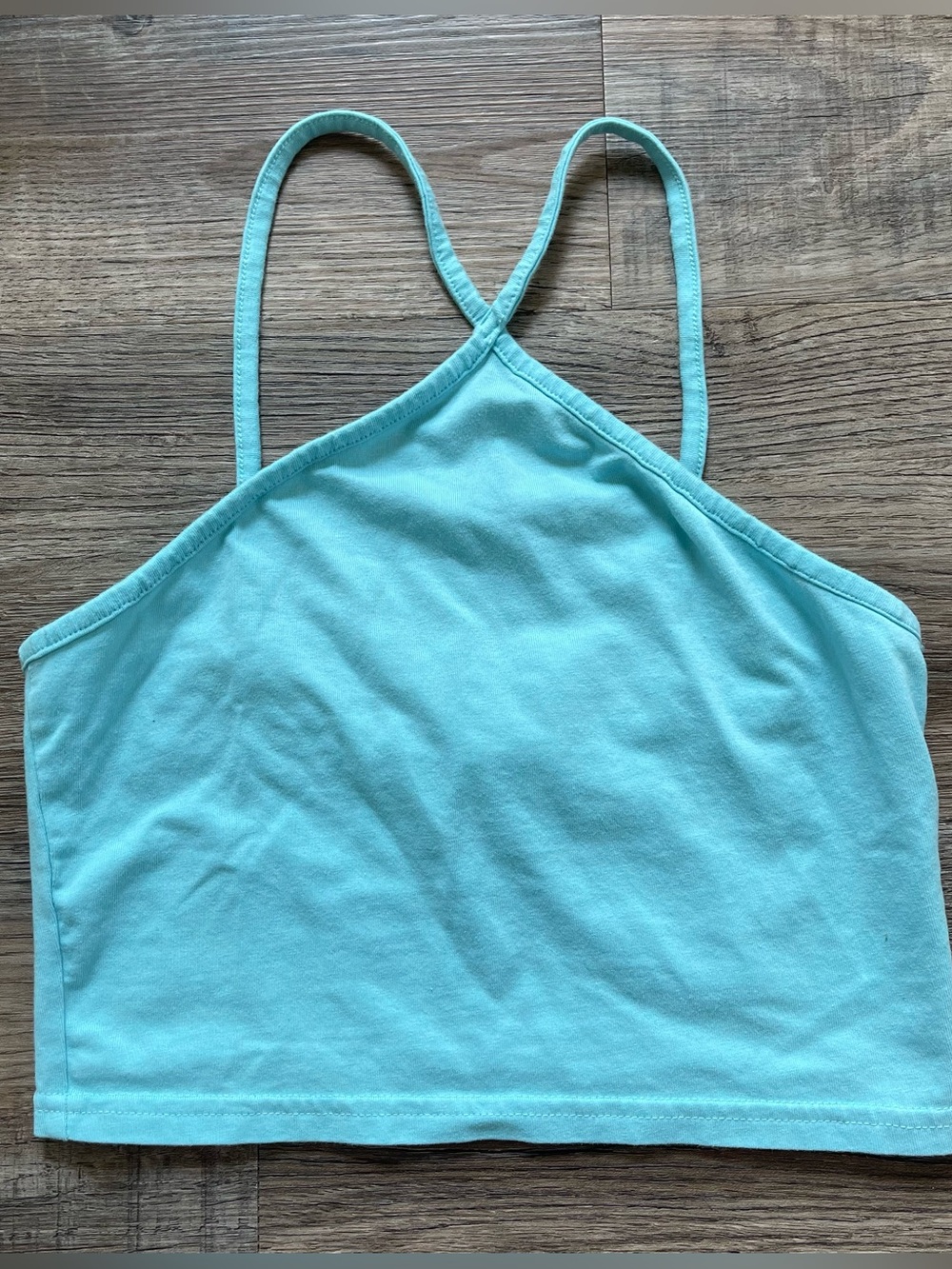 H&M Divided Athletic Halter Top Crossover Style Crop Top Shirt Womens Size Small